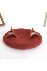 Fox Ear Wool Beret